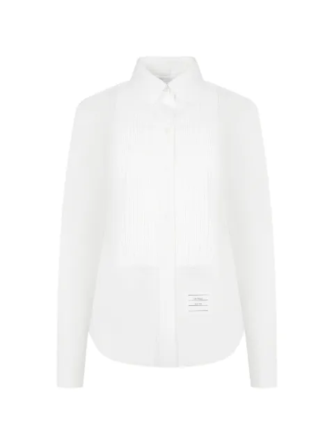 Thom Browne pleated-bib buttoned shirt