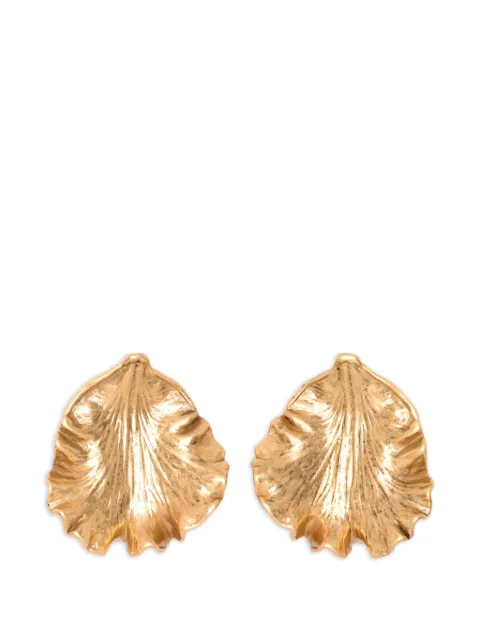 Cult Gaia Iris Leaf hammered earrings