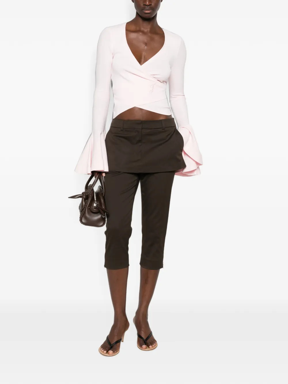 Jacquemus The Paysan gebreide trui met lange mouwen Roze