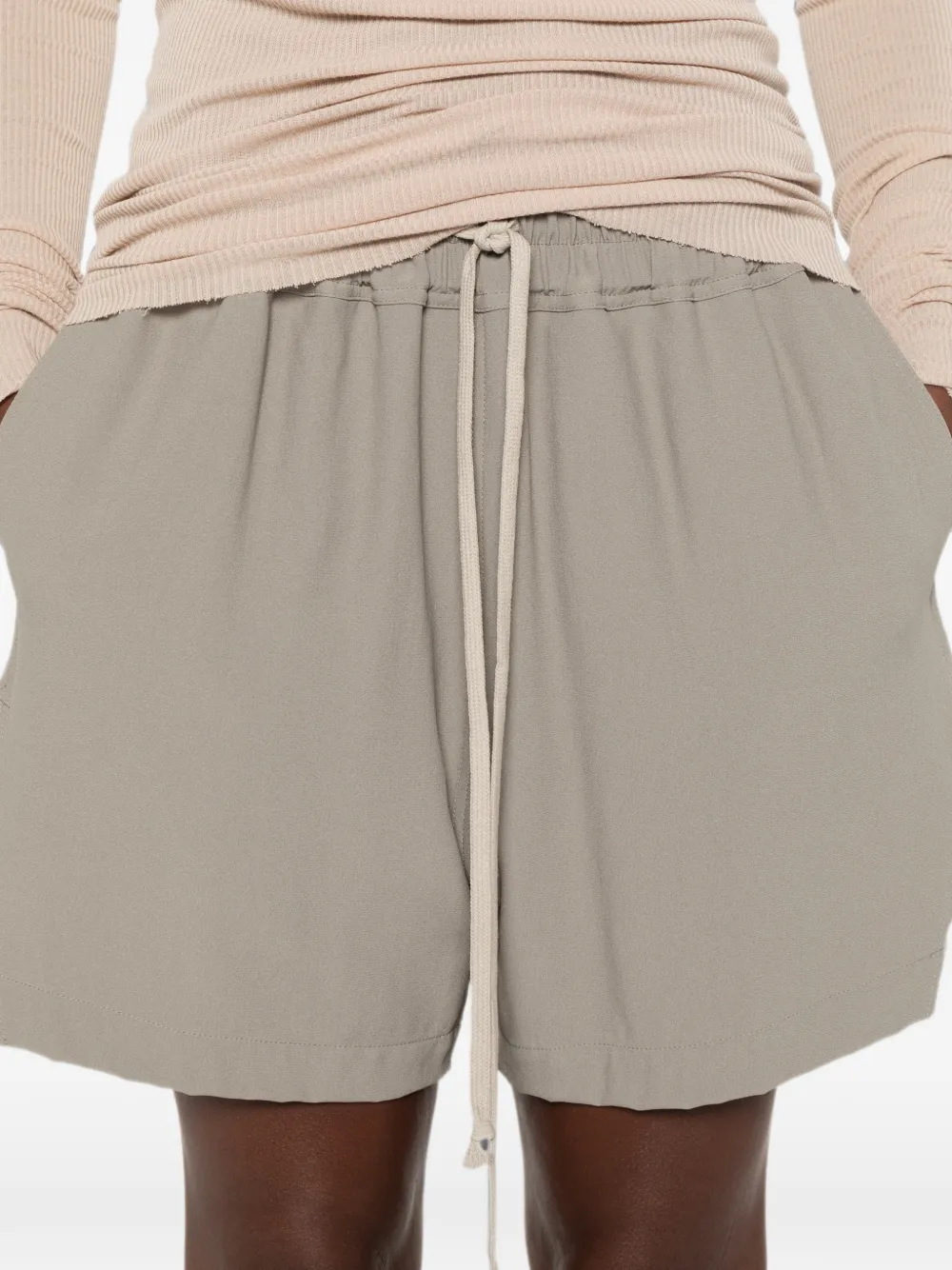 Rick Owens Boxers shorts met zijsplit en trekkoord Grijs