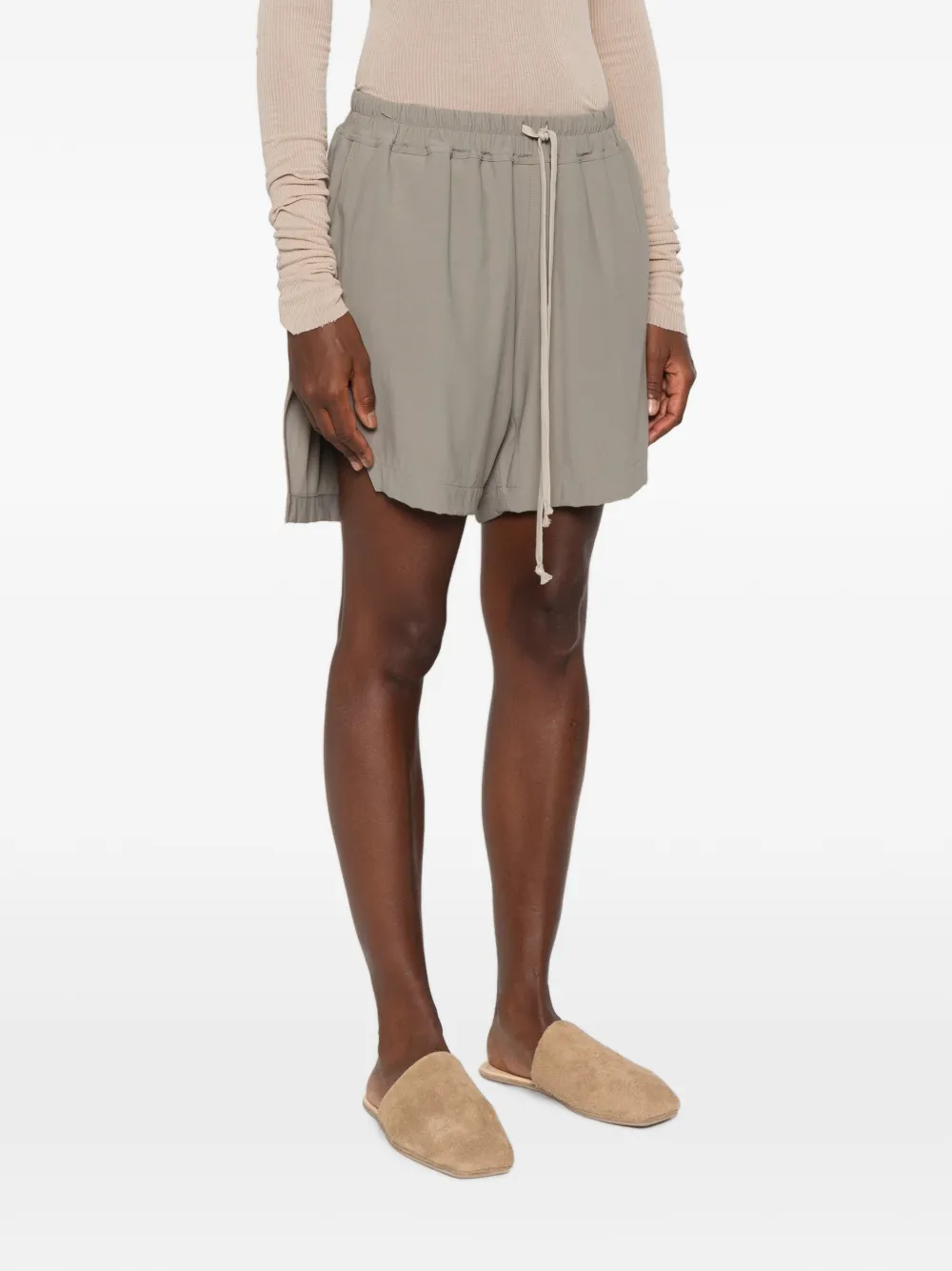 Rick Owens Boxers shorts met zijsplit en trekkoord Grijs