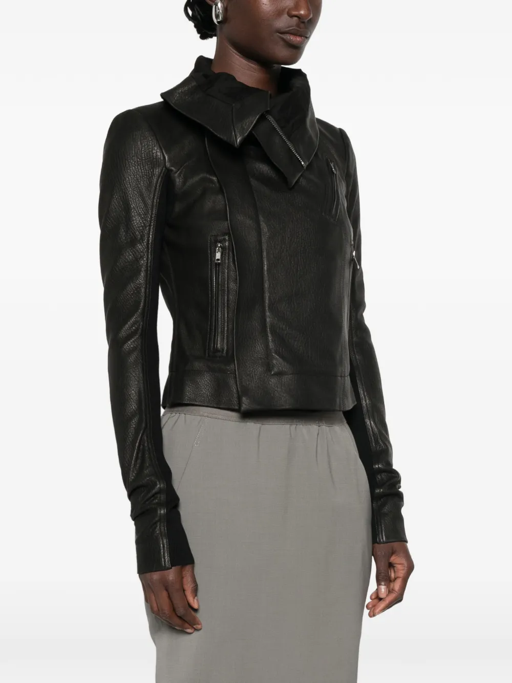 Rick Owens Klassieke bikerjack Zwart