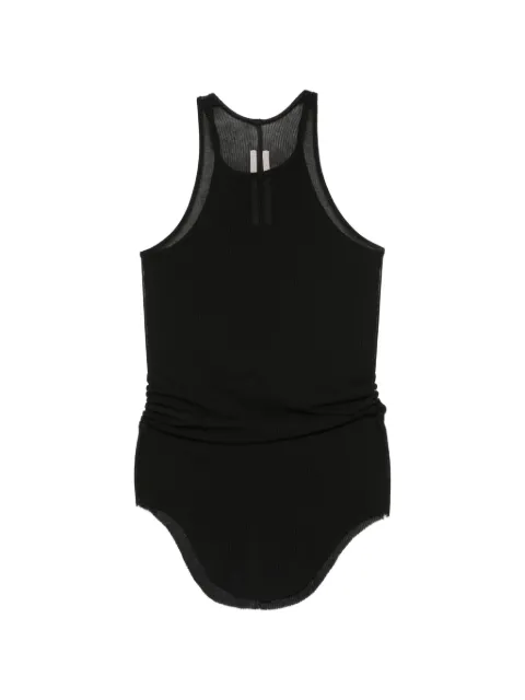 Rick Owens débardeur Tower Basic en jersey côtelé de soie noir