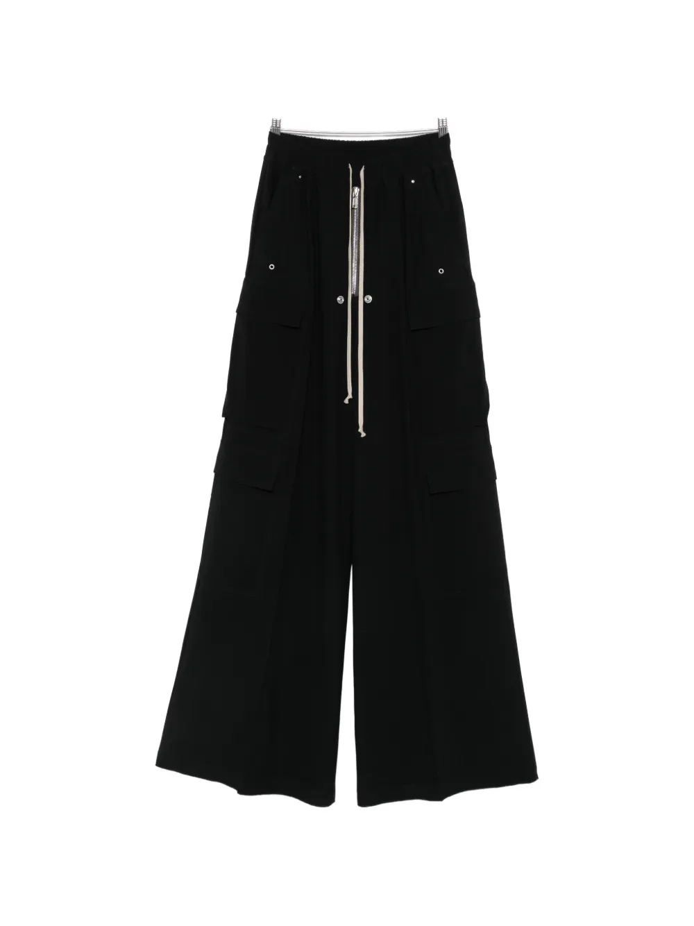 Rick Owens Cargobelas Cargo-pocket Palazzo Pants In Black