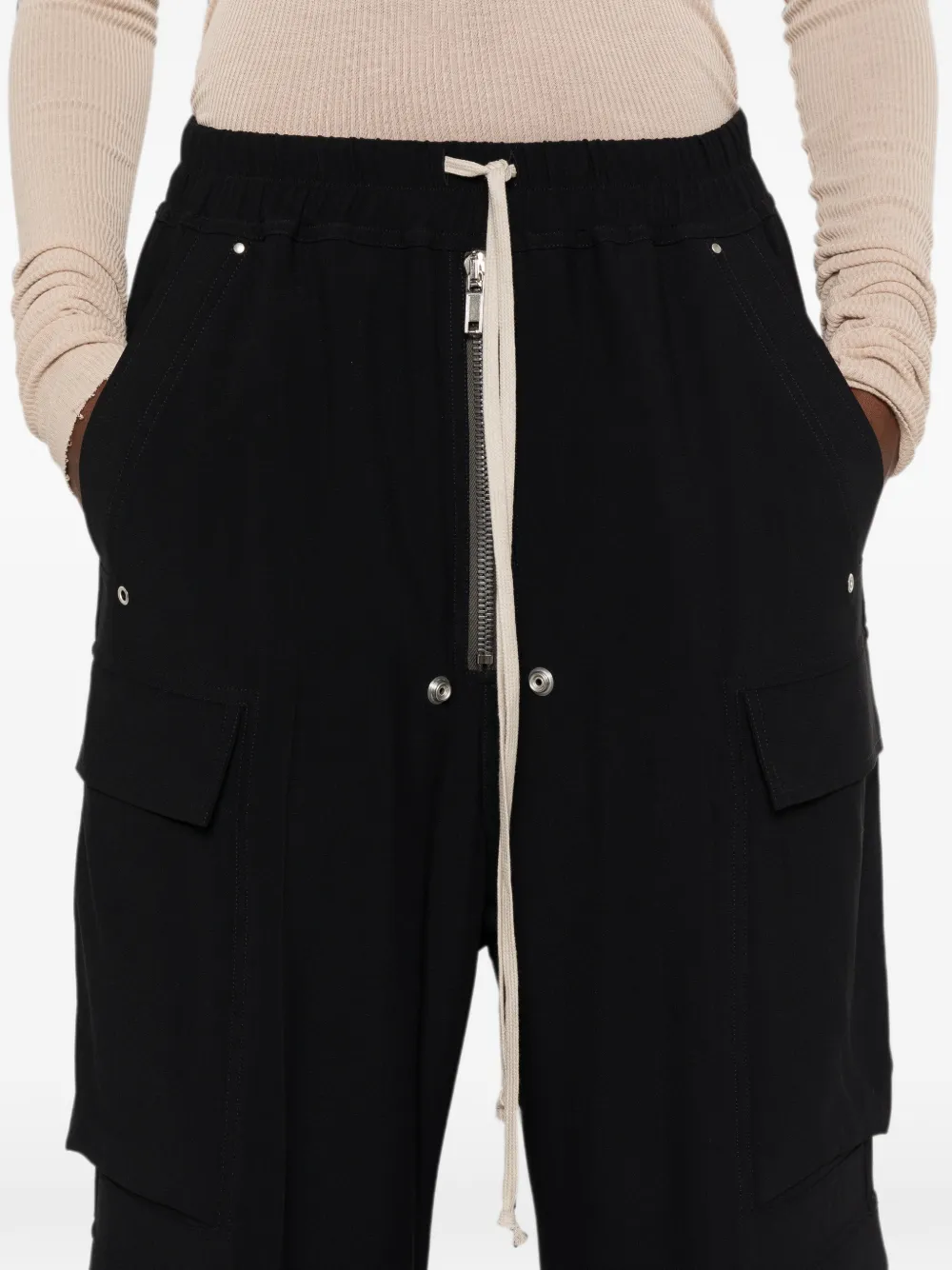 Rick Owens Cargo Belas broek met cargo zakken Zwart