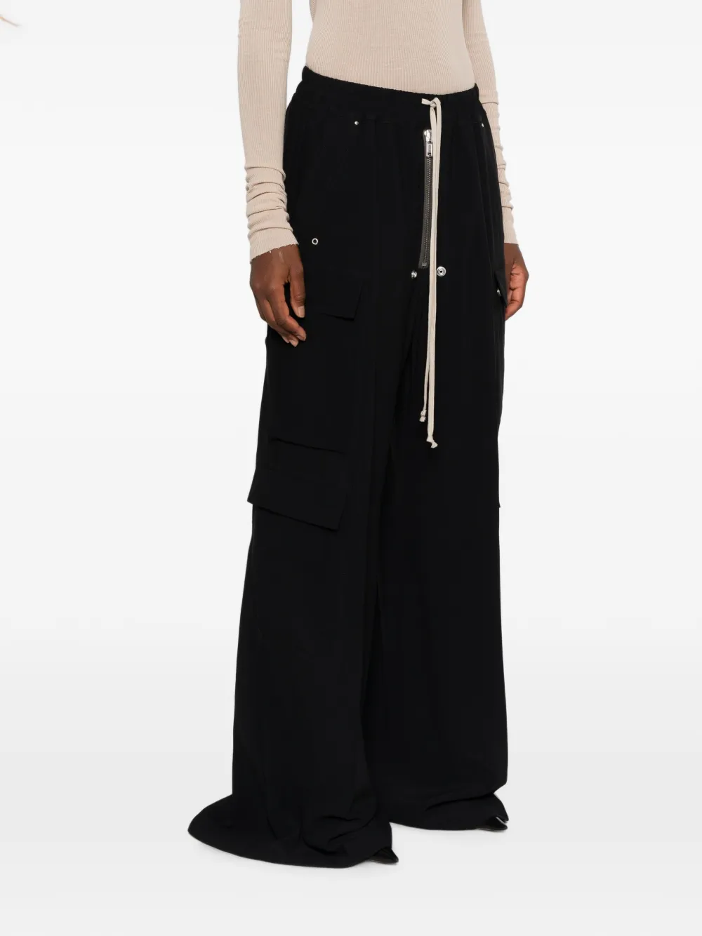 Rick Owens Cargo Belas broek met cargo zakken Zwart