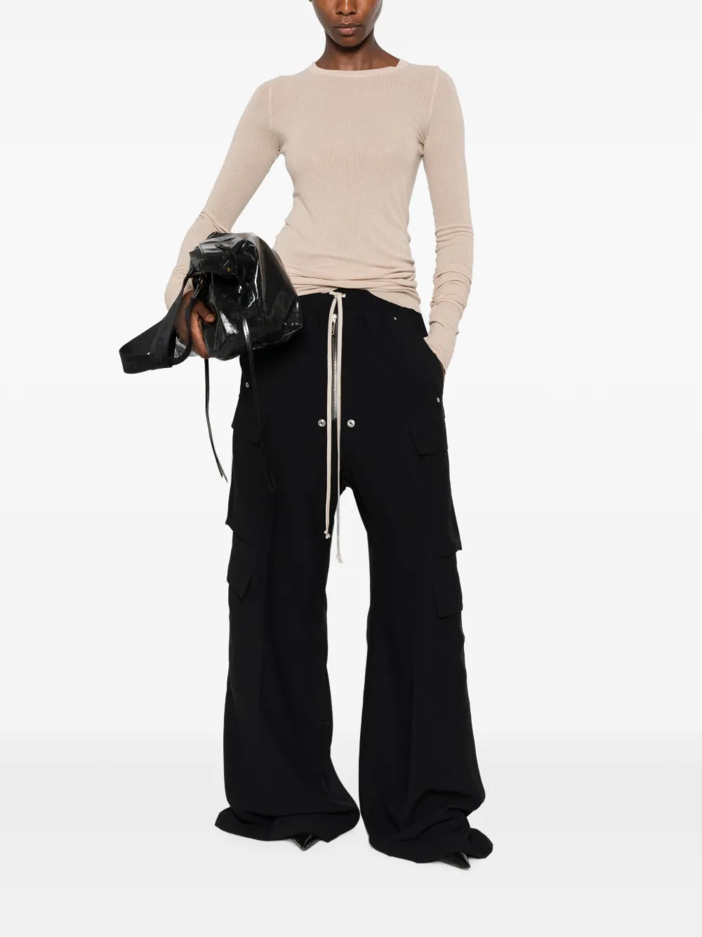 Rick Owens Cargo Belas broek met cargo zakken Zwart