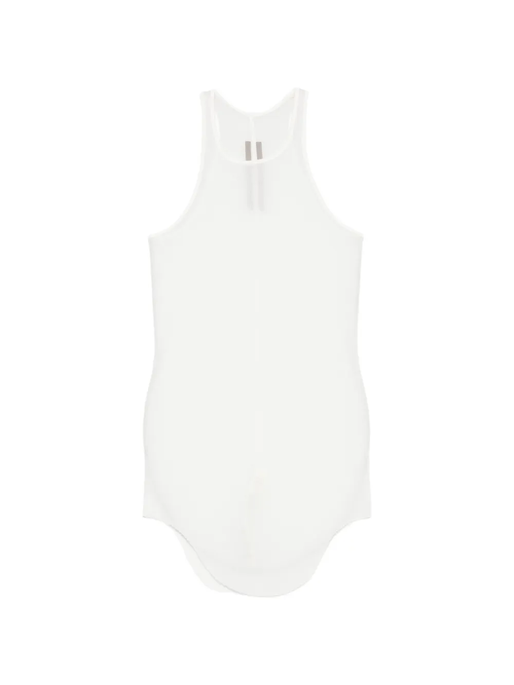 Rick Owens ribbed curved-hem top - Toni neutri