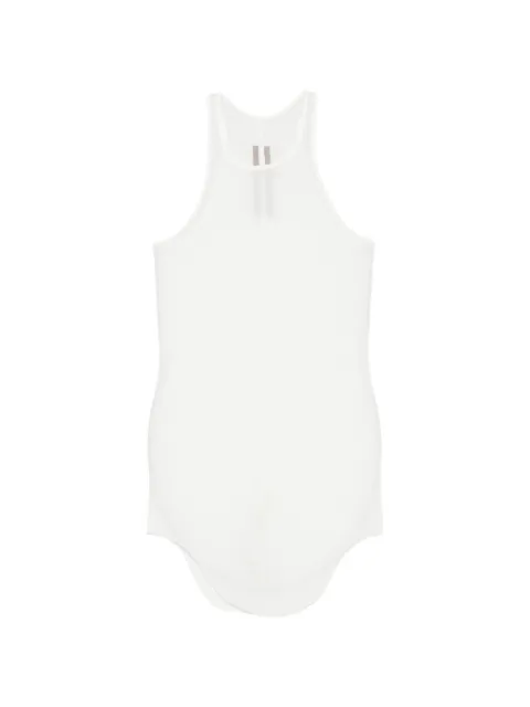 Rick Owens Tower basic rib tank in milk viscose silk rib jersey 