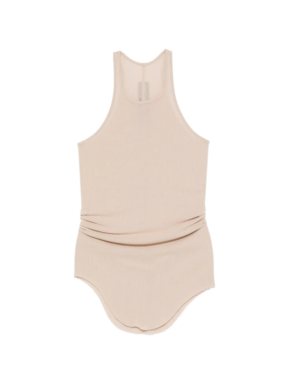 Rick Owens ribbed curved-hem top - Toni neutri