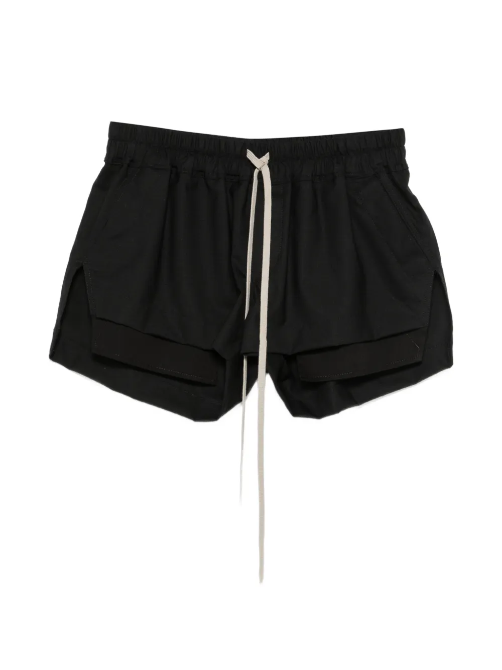 Rick Owens Tower Fog Boxers drawstring wool shorts - Nero