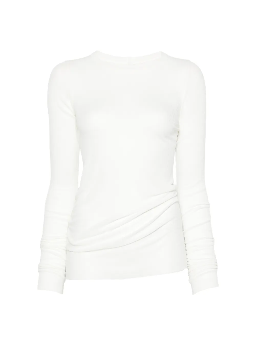 Rick Owens ribbed-knit long-sleeve T-shirt - Toni neutri