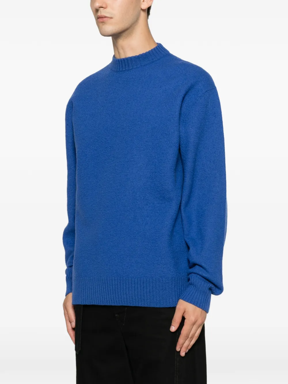 Jil Sander Ribgebreide trui Blauw
