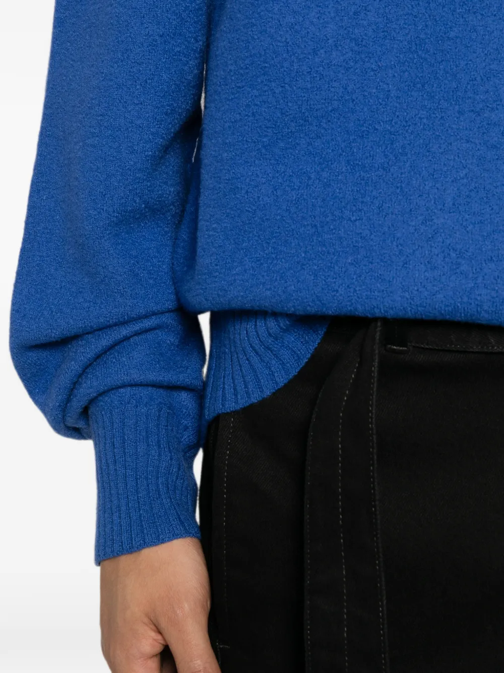 Jil Sander Ribgebreide trui Blauw