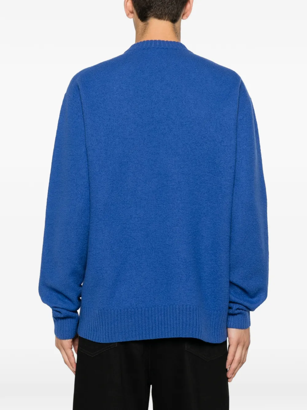 Jil Sander Ribgebreide trui Blauw