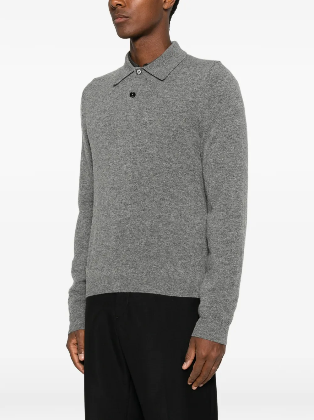 Jil Sander Regular-fit polotrui van wol- en kasjmierblend Grijs