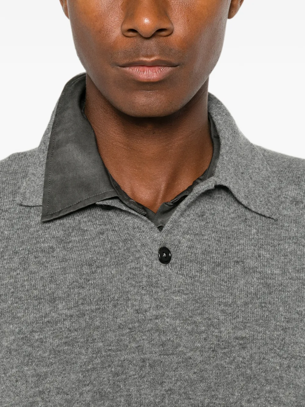 Jil Sander Regular-fit polotrui van wol- en kasjmierblend Grijs