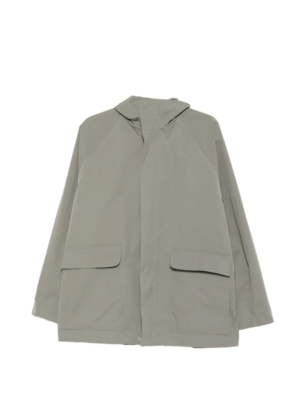 Jil Sander high-neck drawstring-waist coat - Grigio