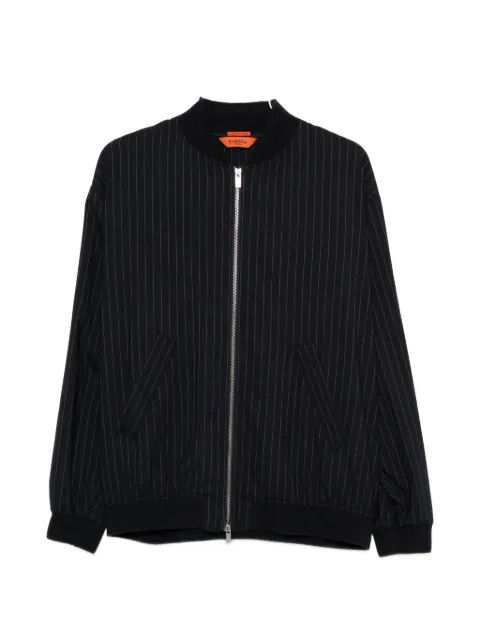 Barena pinstripe zip-up bomber jacket