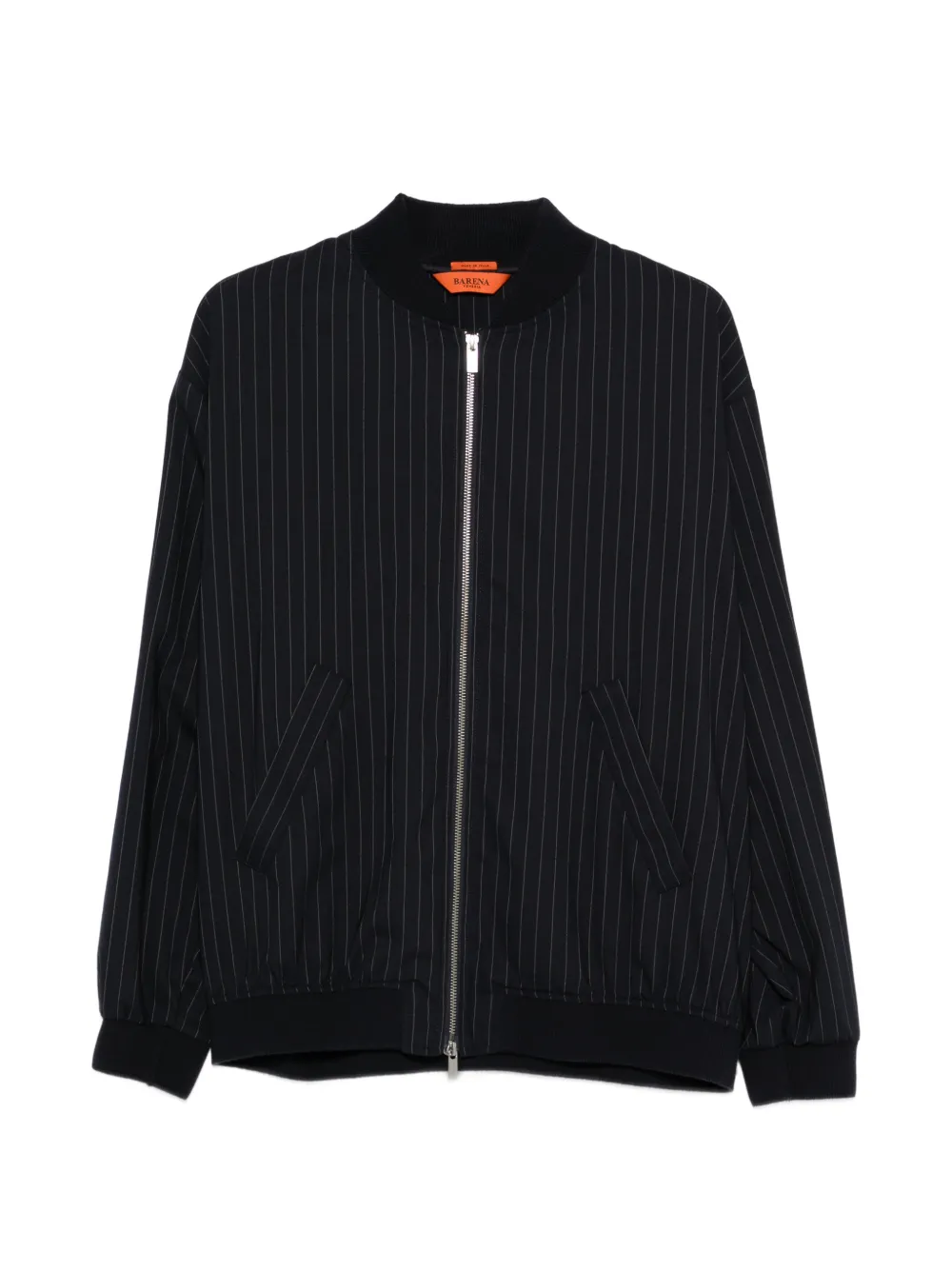 Barena pinstripe zip-up bomber jacket - Blu