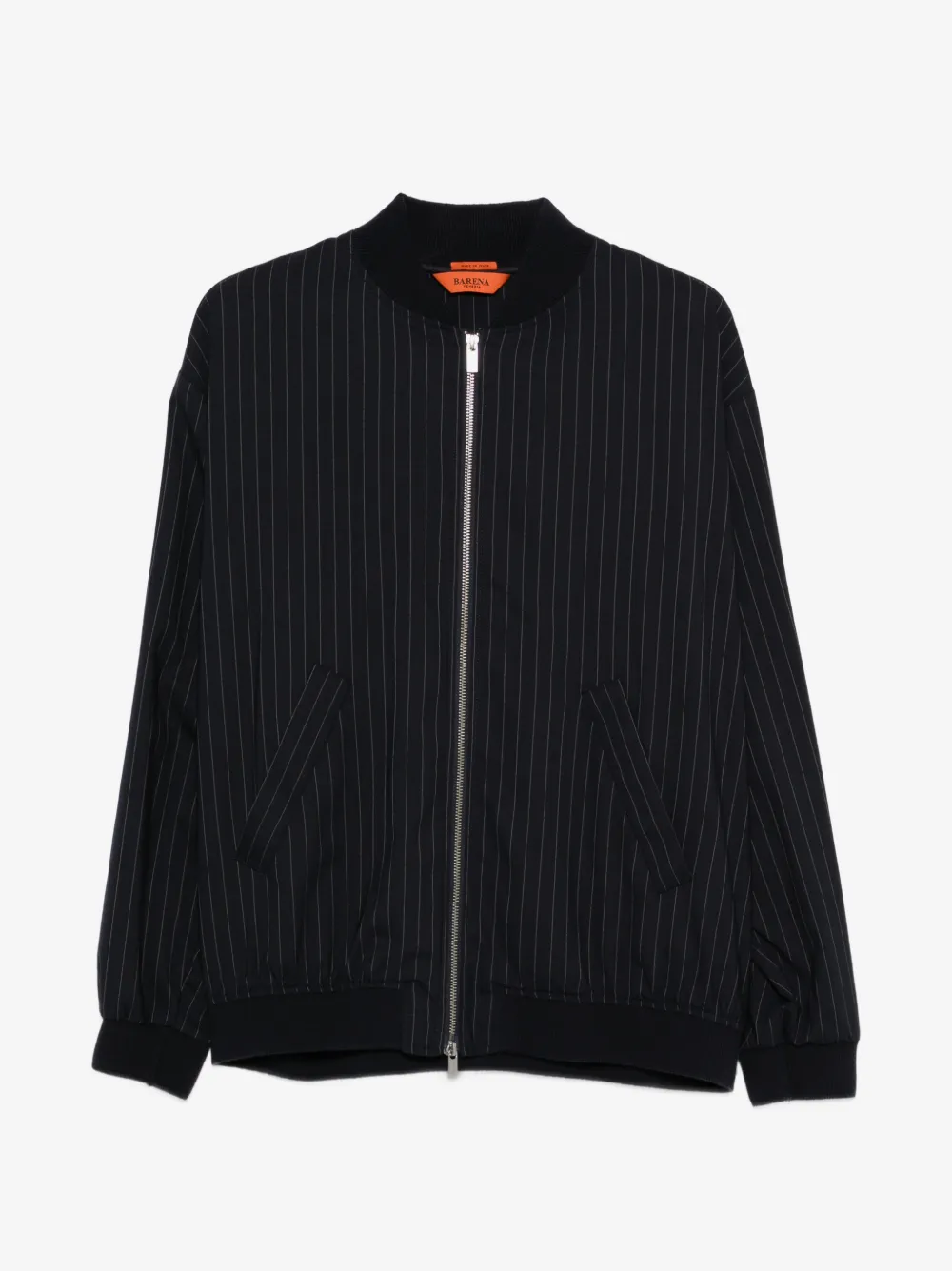 Barena pinstripe zip-up bomber jacket | Blue | Image 1