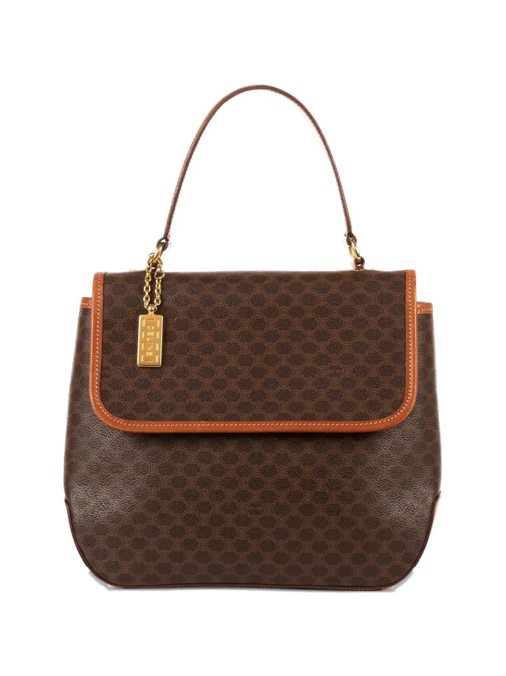 Celine Pre-Owned logo-plaque tote bag - Brown