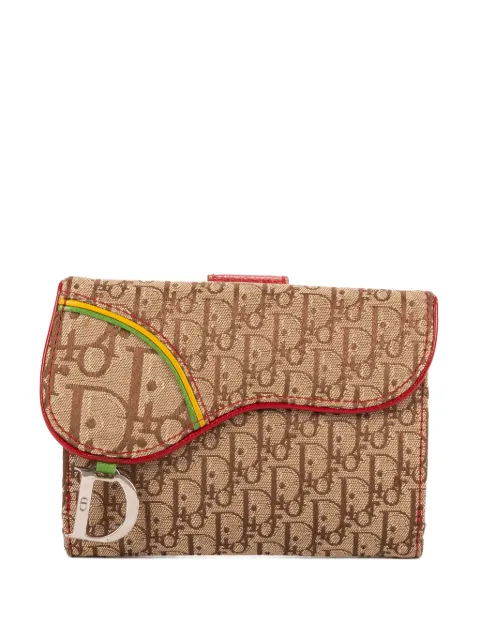 Christian Dior Pre-Owned Rasta Saddle Compact wallet