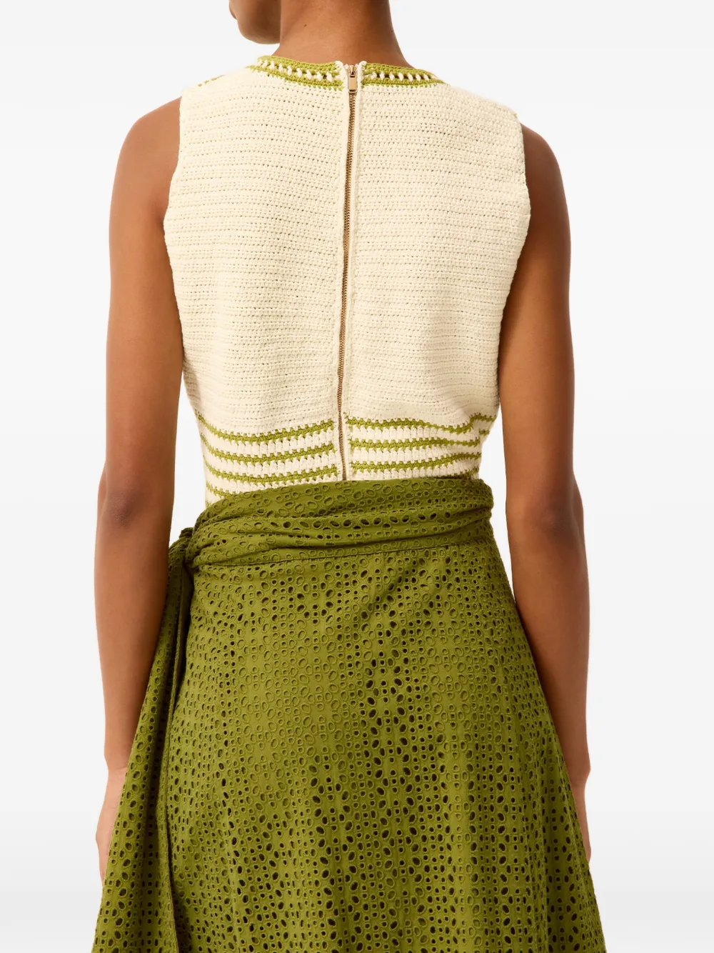 Marie Oliver Gestreepte tanktop Beige