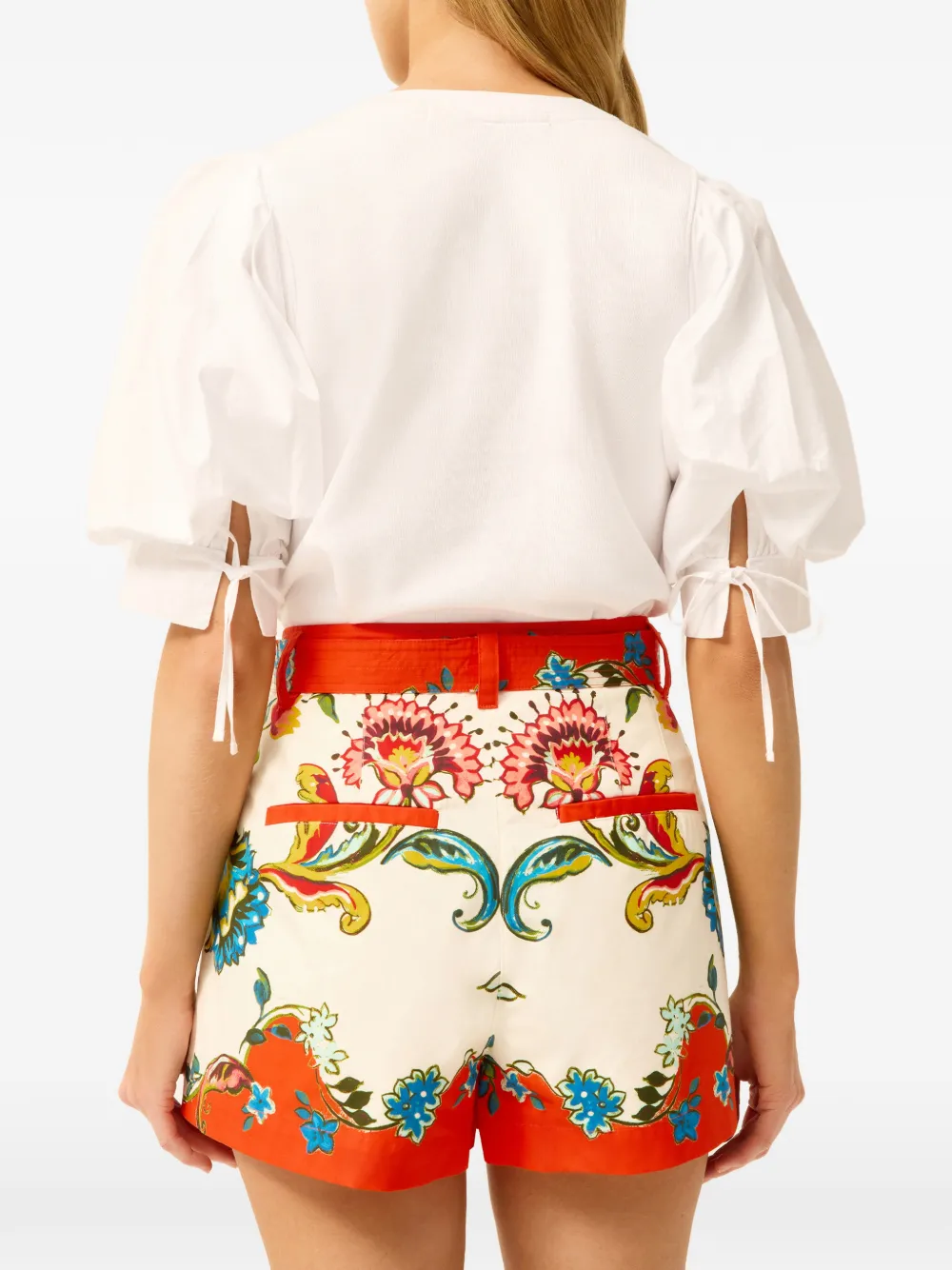 Lander Floral Print Belted Tailored Shorts