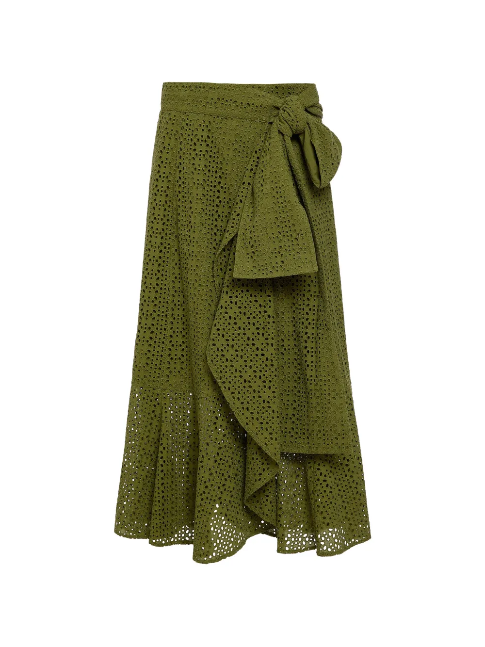 Marie Oliver bow ruffle skirt - Verde