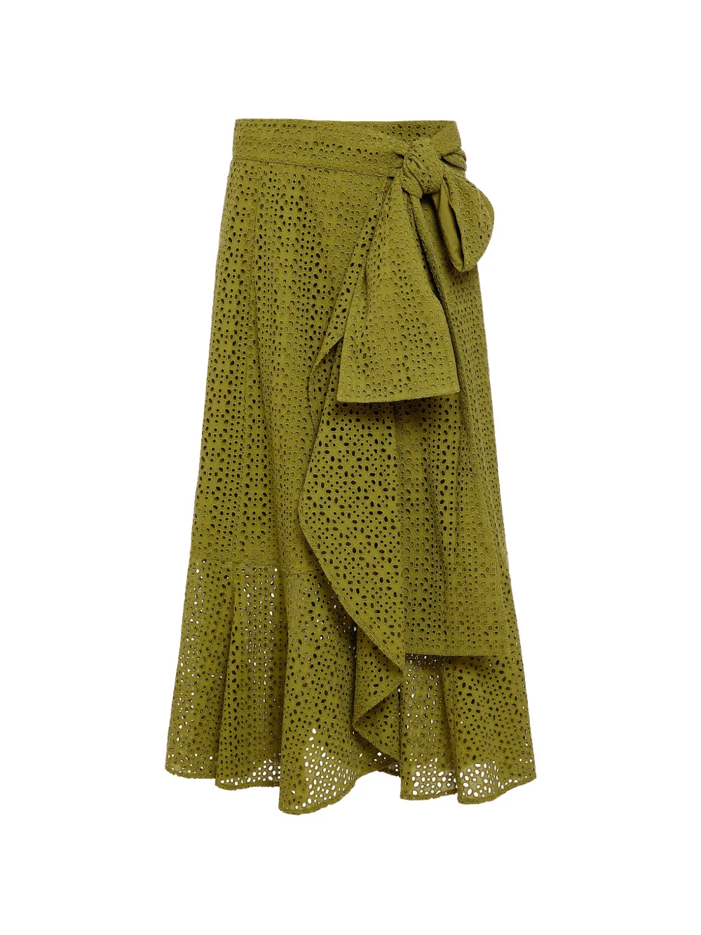 Marie Oliver bow ruffle skirt - Verde