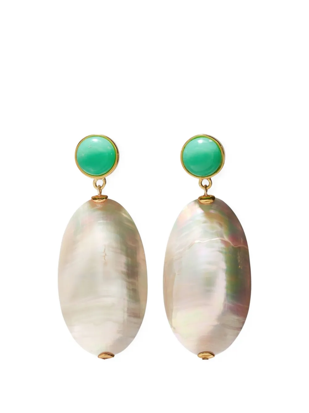 Lizzie Fortunato Campana mother-of-pearl earrings - Oro