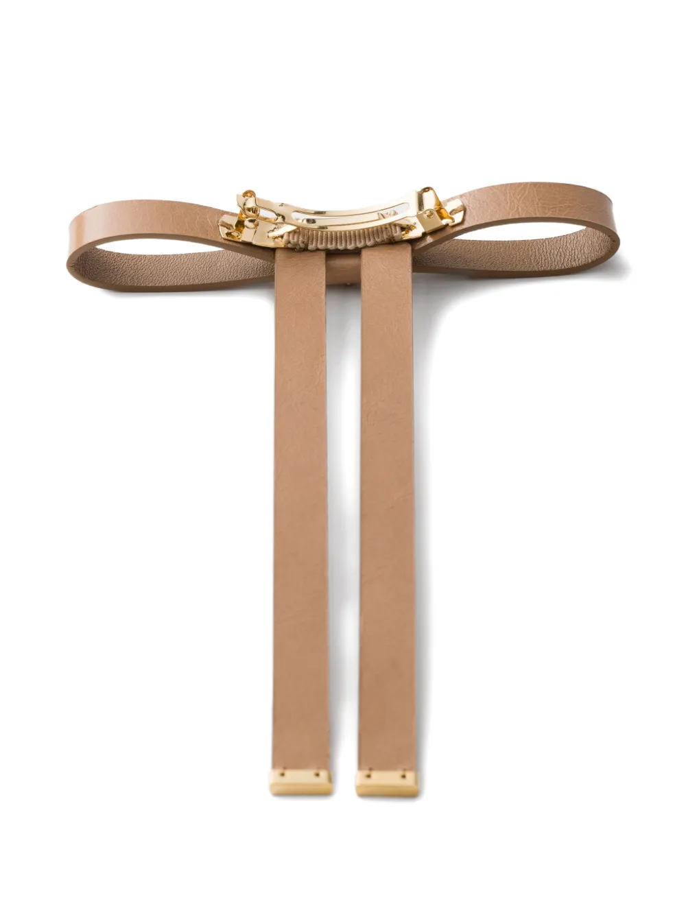 leather hair clip