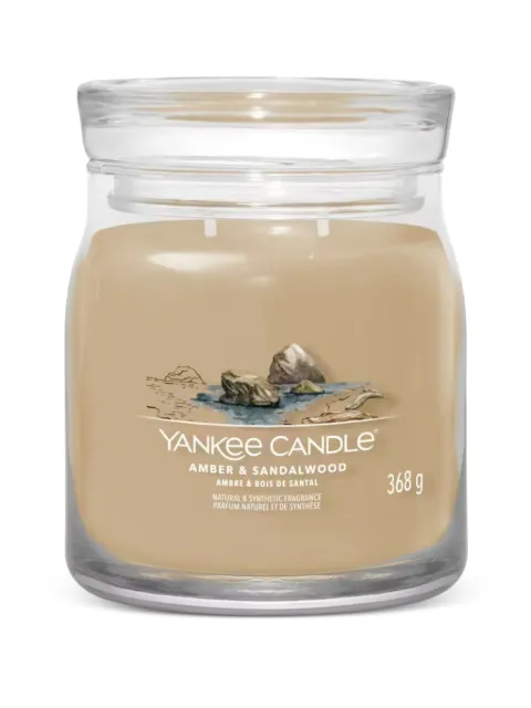 yankee candle 앰버 앤 샌달우드 미디엄 캔들