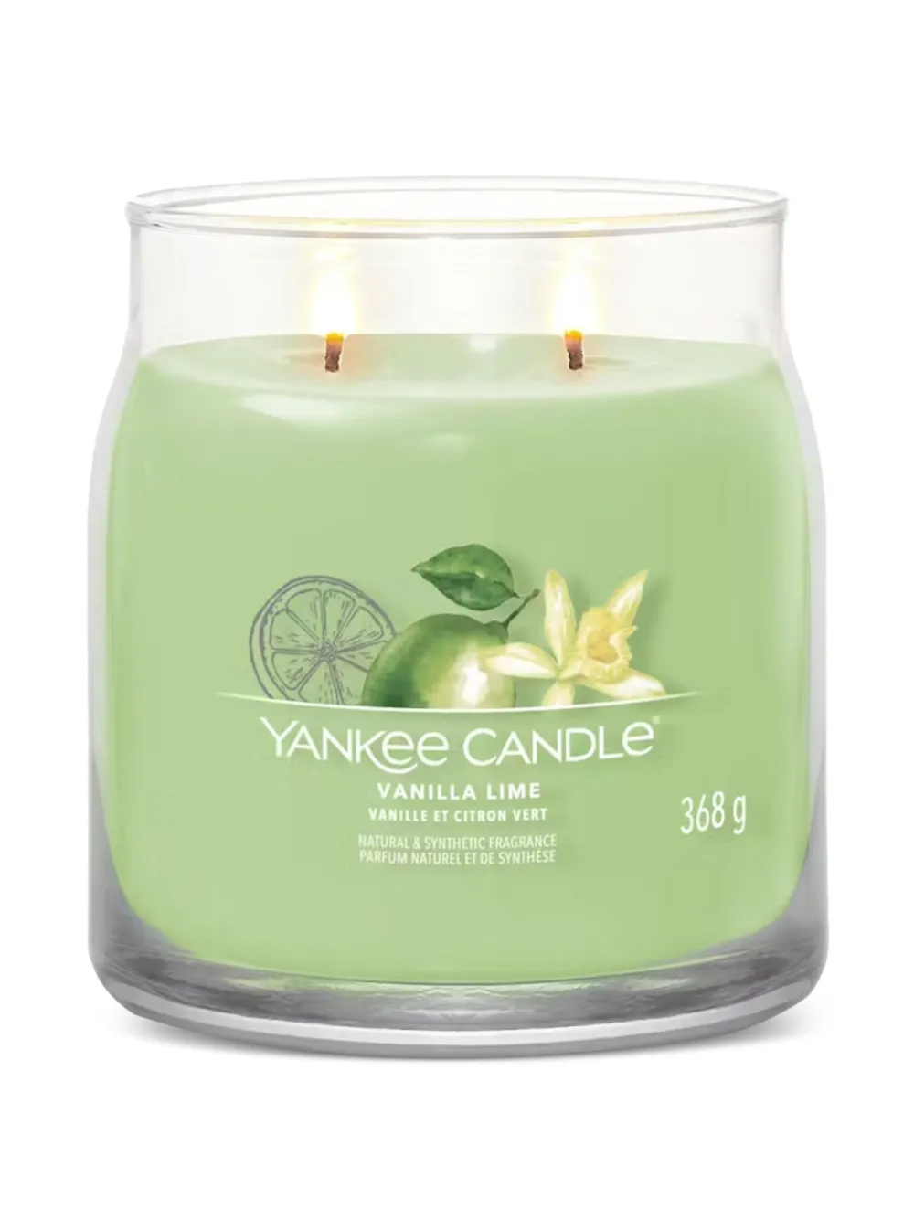  Yankee Candle Medium Vanilla Lime Candle - Green 