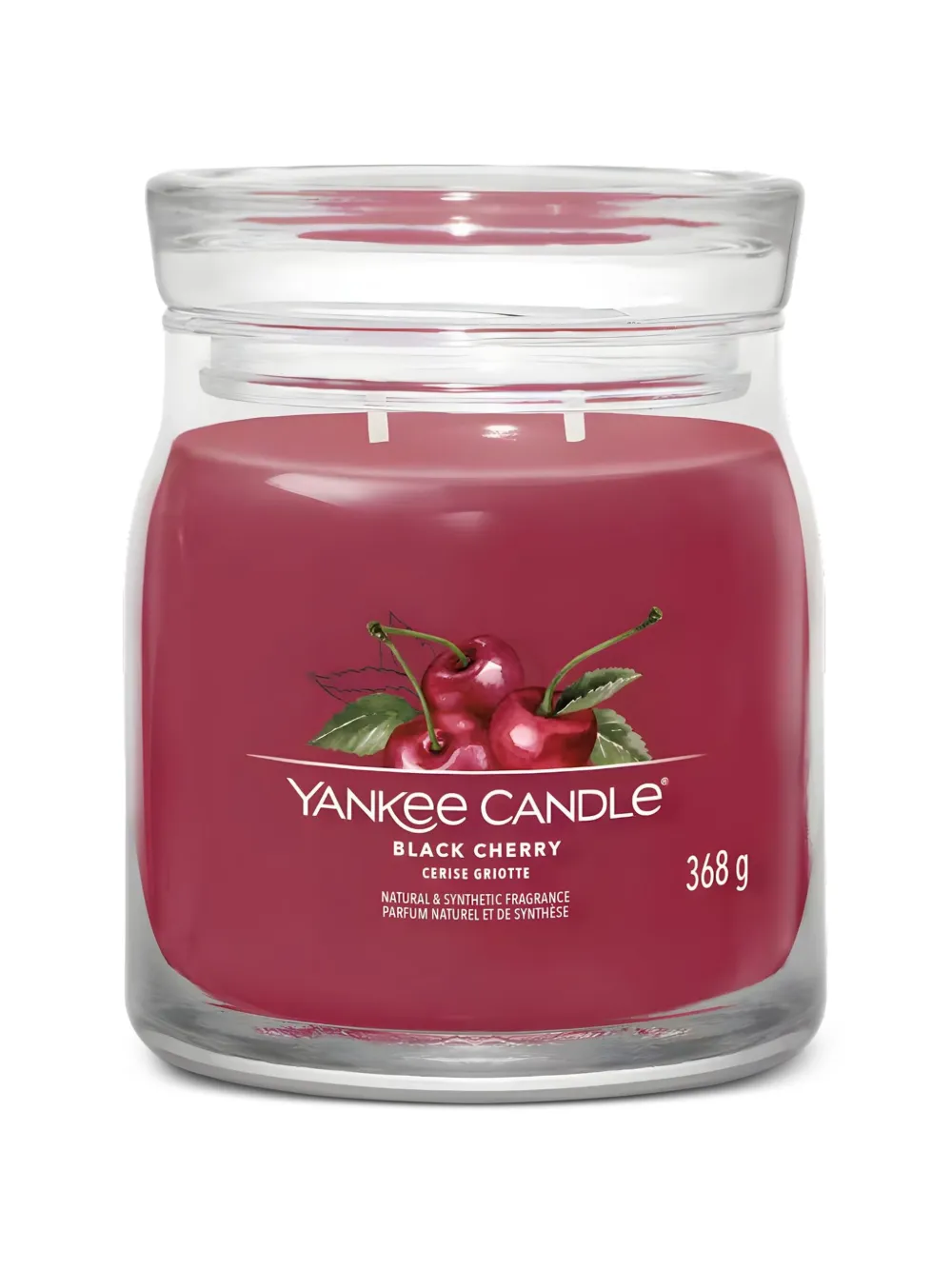 yankee candle medium Black Cherry candle - Rosso