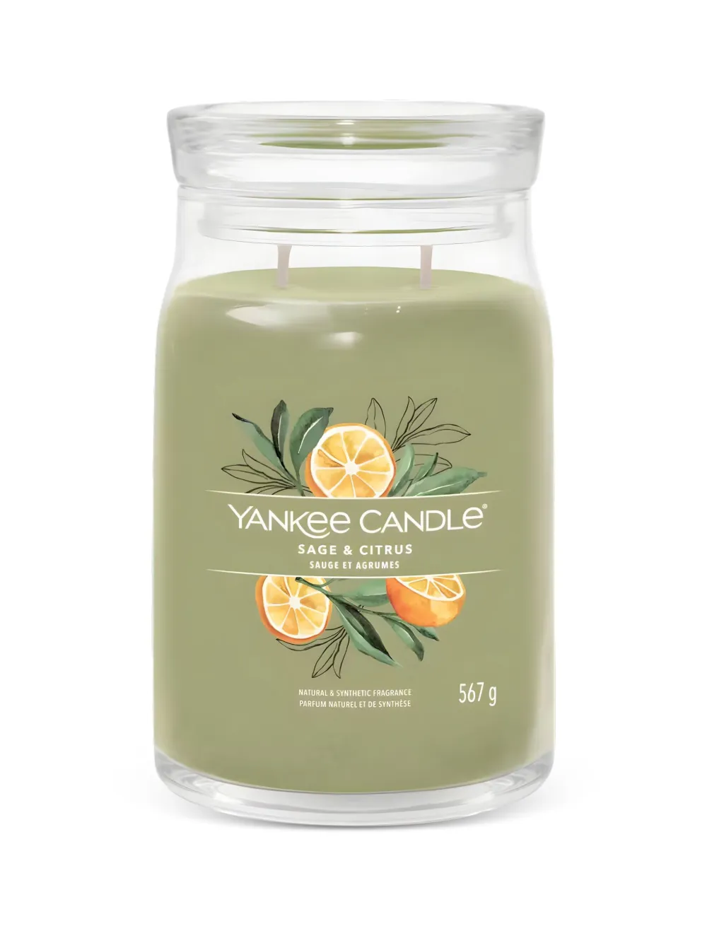 yankee candle large Sage & Citrus candle - Verde
