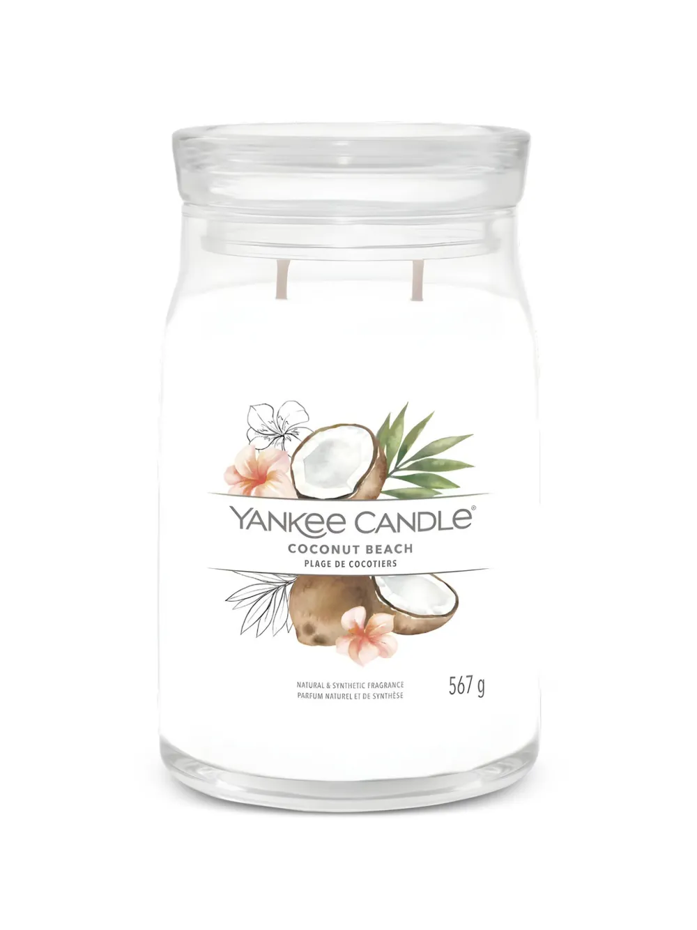 yankee candle large Coconut Beach candle - Bianco