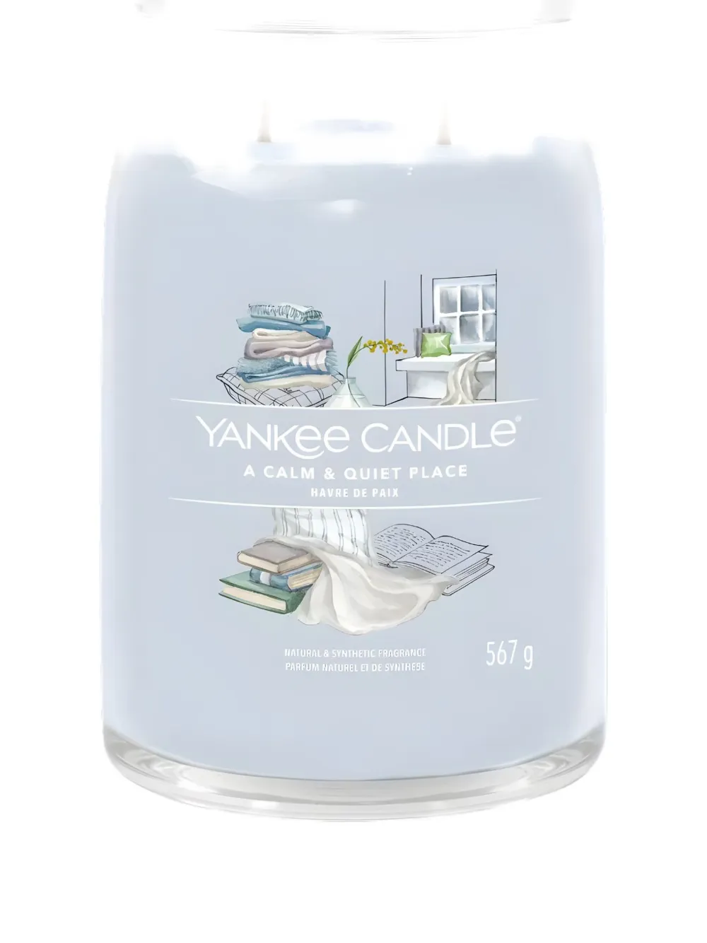 yankee candle large A Calm & Quiet Place candle - Blu