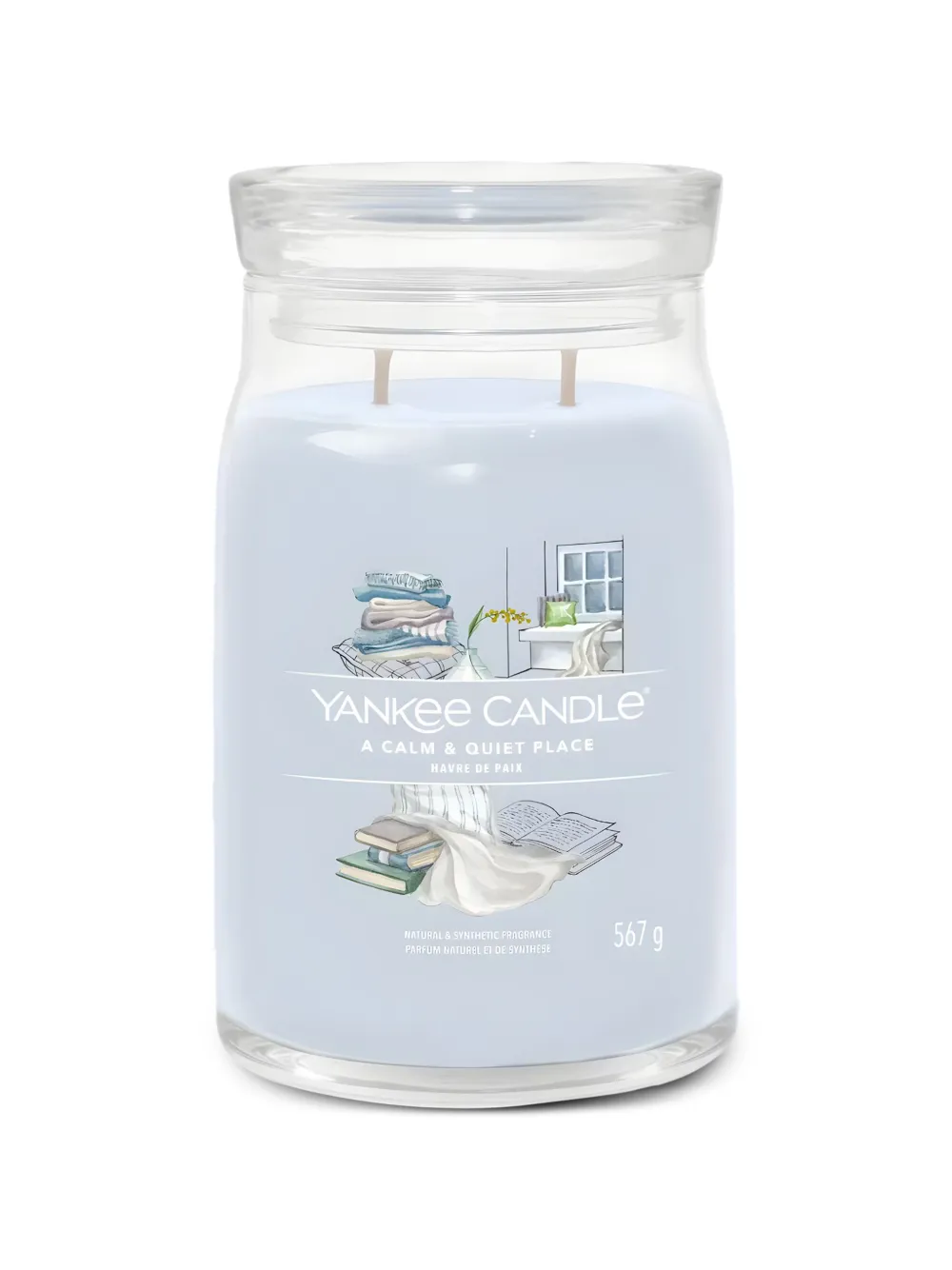 yankee candle large A Calm & Quiet Place candle - Blu