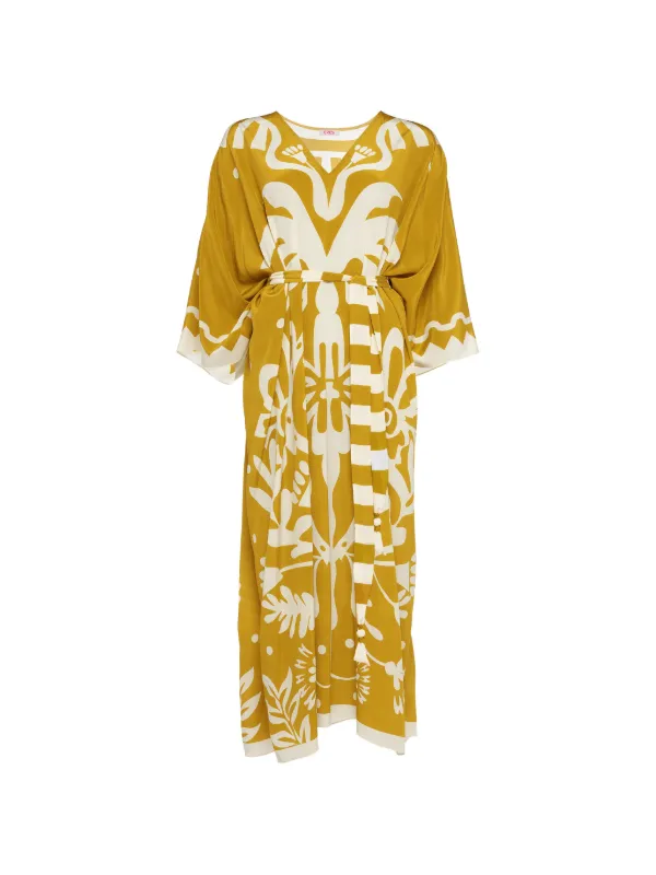 Eres Holi Kaftan Dress in Yellow