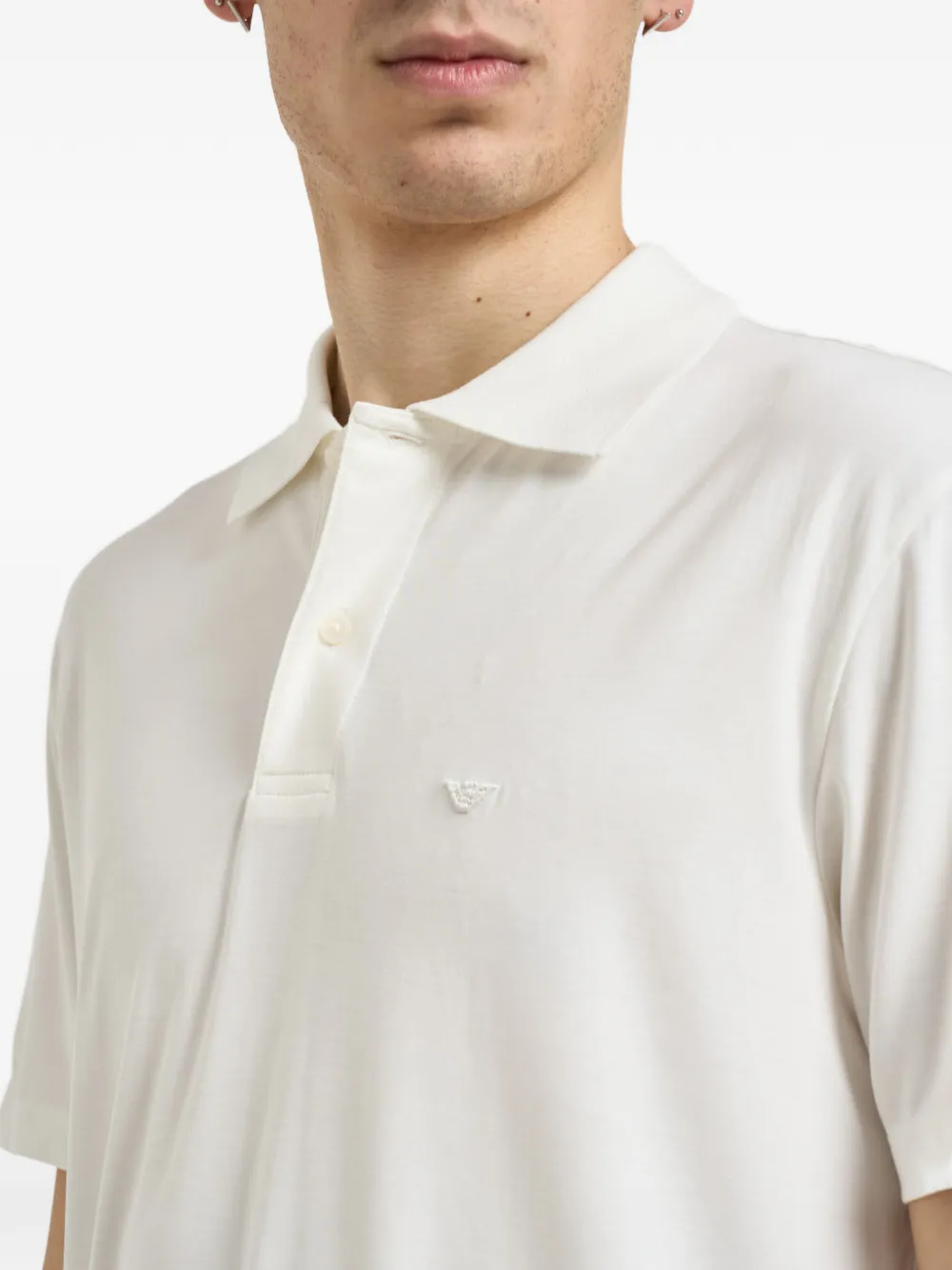 Emporio Armani Poloshirt met knopen Wit