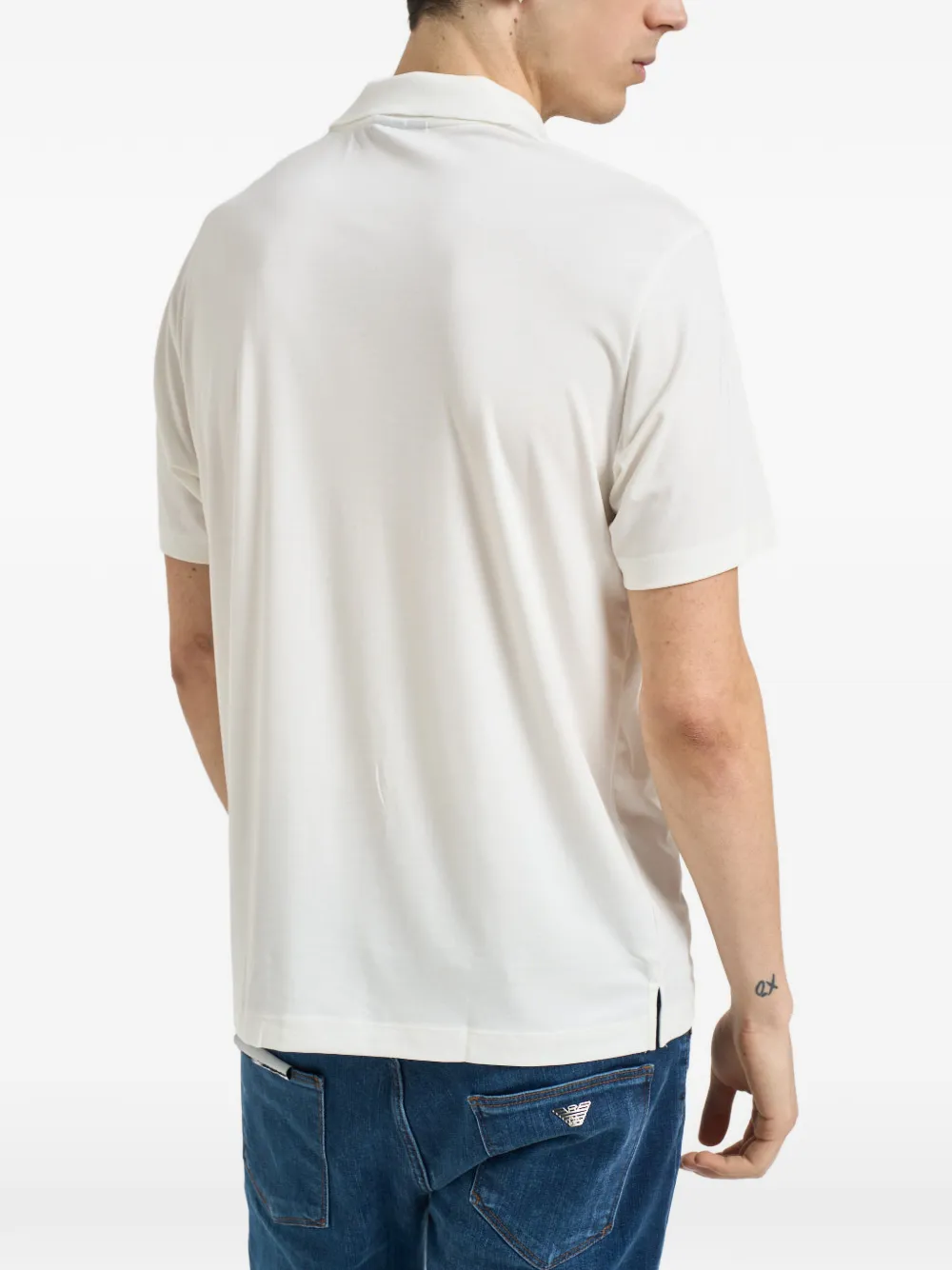 Emporio Armani Poloshirt met knopen Wit
