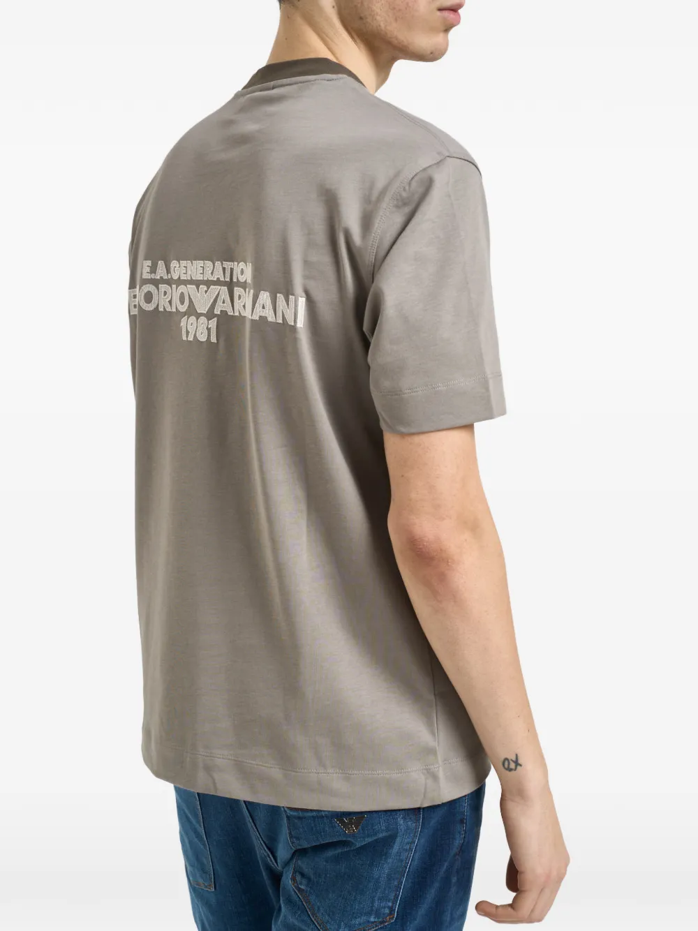 Emporio Armani T-shirt met ronde hals Grijs