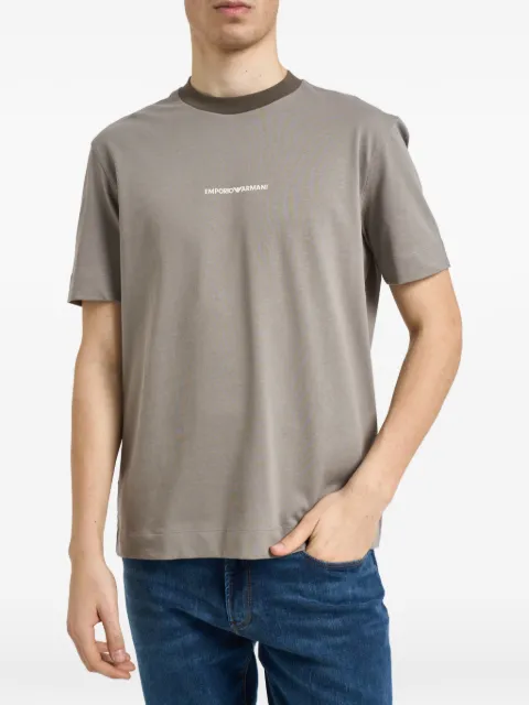 Emporio Armani playera con cuello redondo