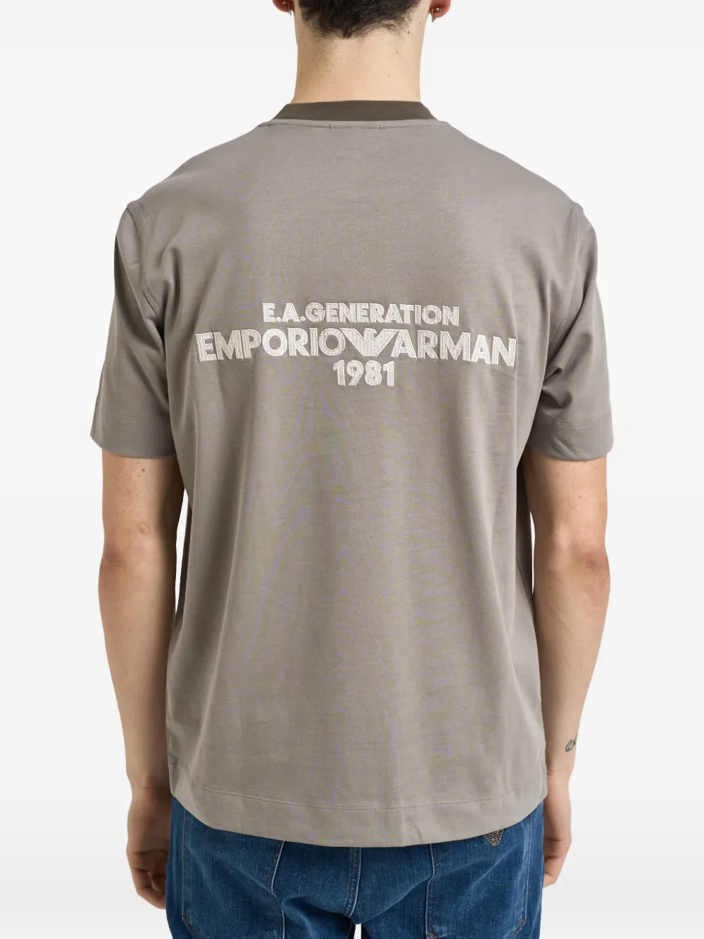 Emporio Armani T-shirt met ronde hals Grijs