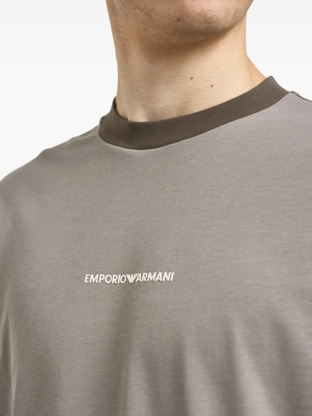 Emporio Armani T-shirt met ronde hals Grijs
