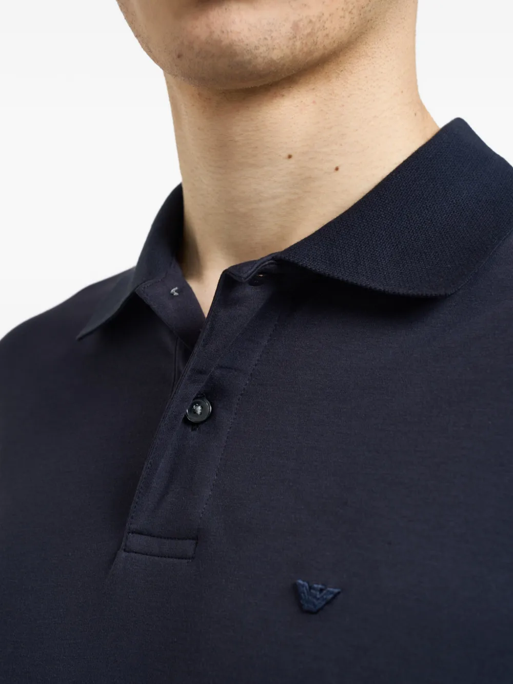 Emporio Armani Poloshirt met geborduurd logo Blauw