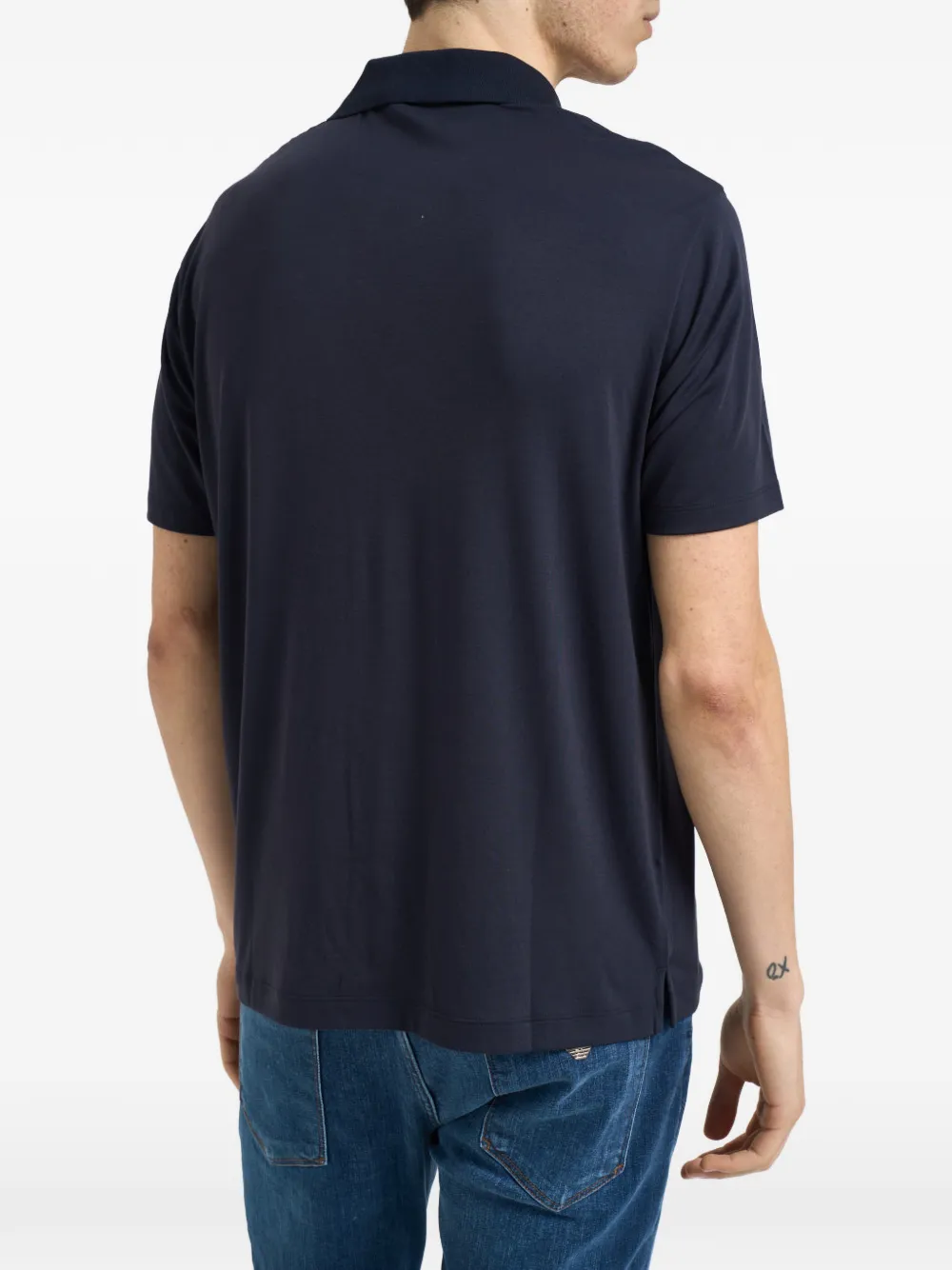 Emporio Armani Poloshirt met geborduurd logo Blauw