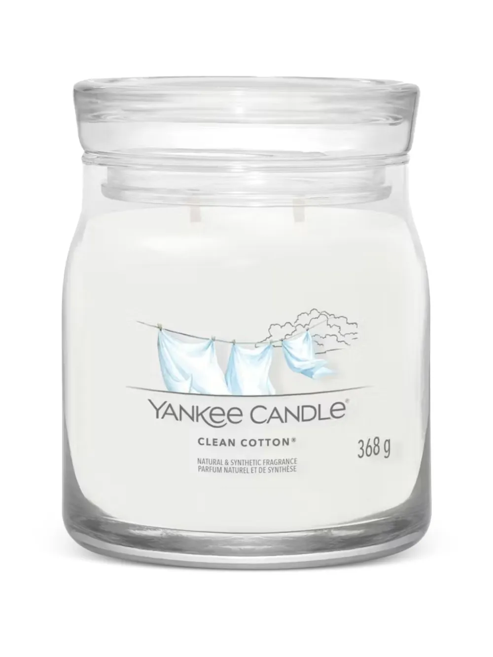 yankee candle medium Clean Cotton candle - Bianco